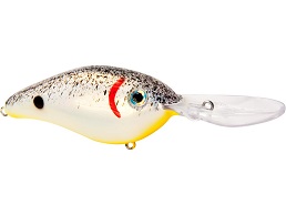 Strike King 6XD Crankbait Pearl Black Splatter with Chartreuse Belly